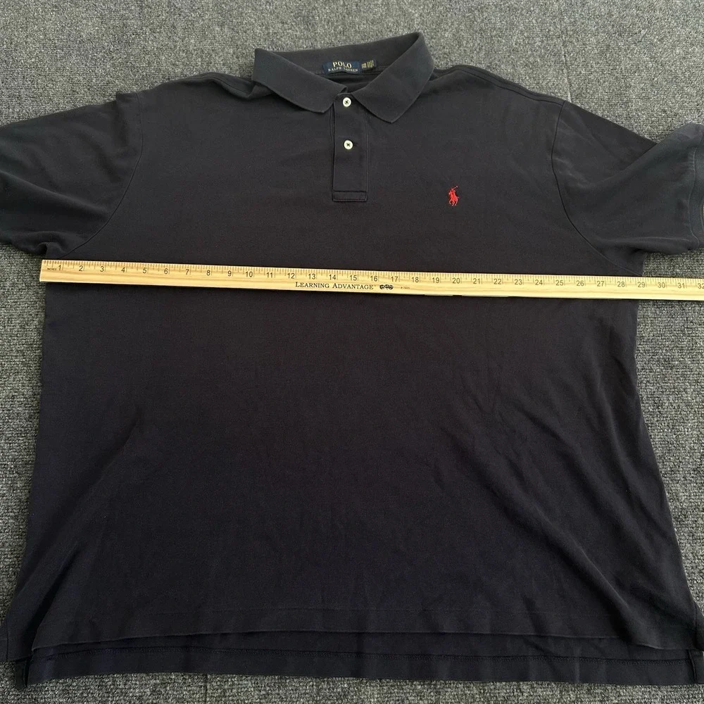 Polo Ralph Lauren Polo Shirt Mens 2XB Navy‎ Blue Short Sleeve Pony Preppy READ